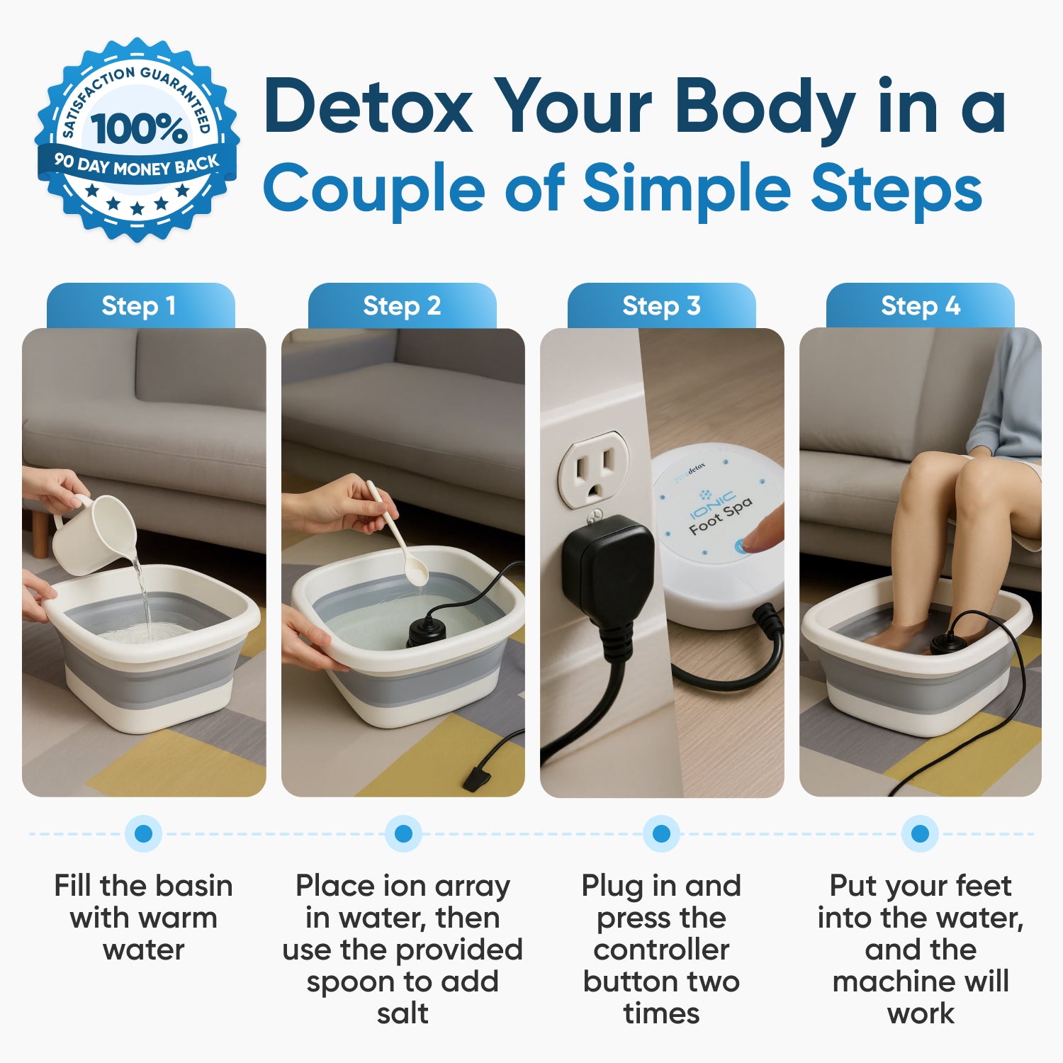 Pure Detox Ionic Foot Spa | Remove Toxins and Heavy Metals for a Healthier Life