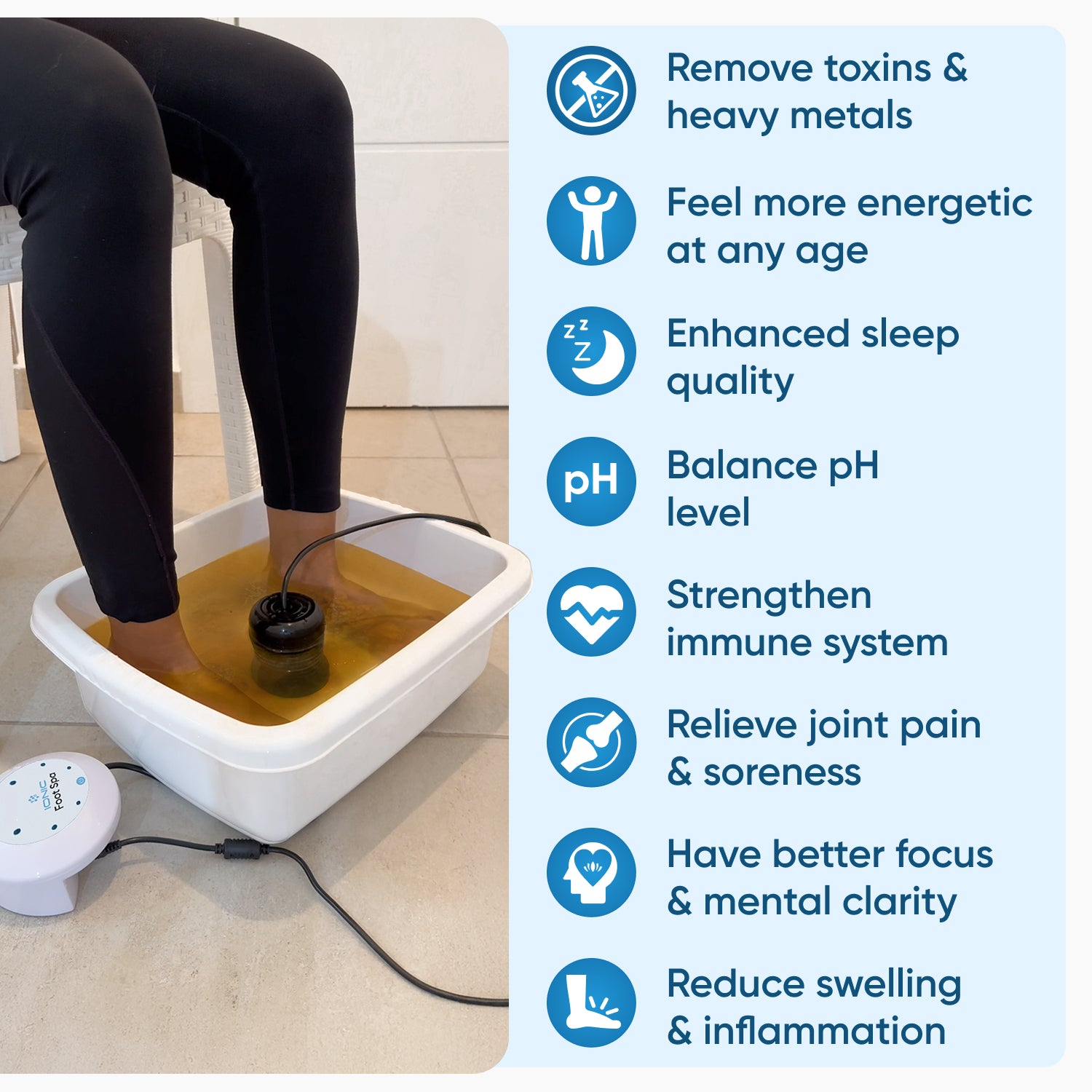 Pure Detox Ionic Foot Spa | Remove Toxins and Heavy Metals for a Healthier Life